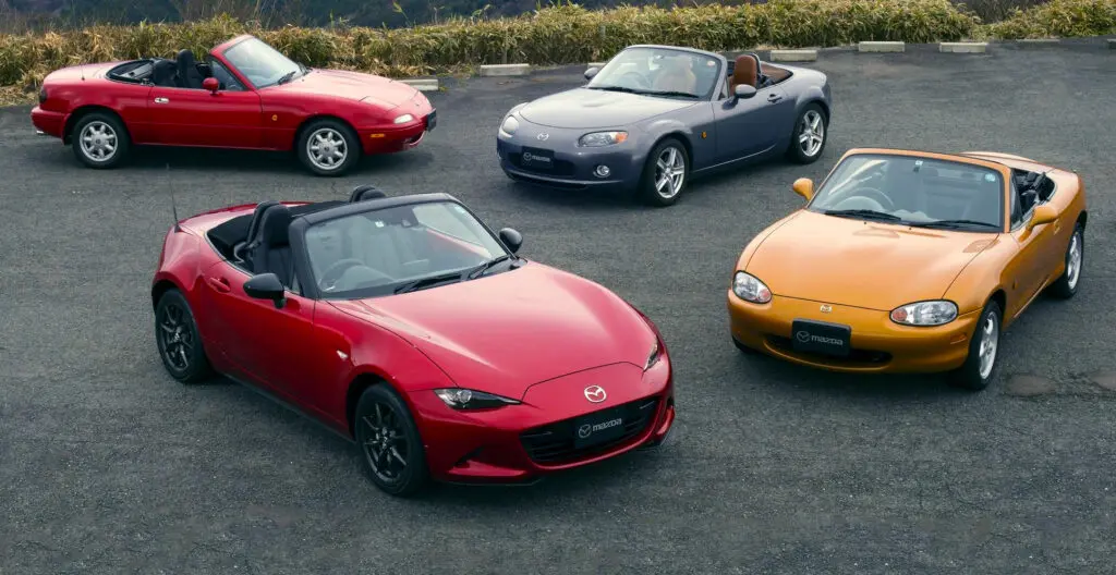 All generations of Mazda MX-5